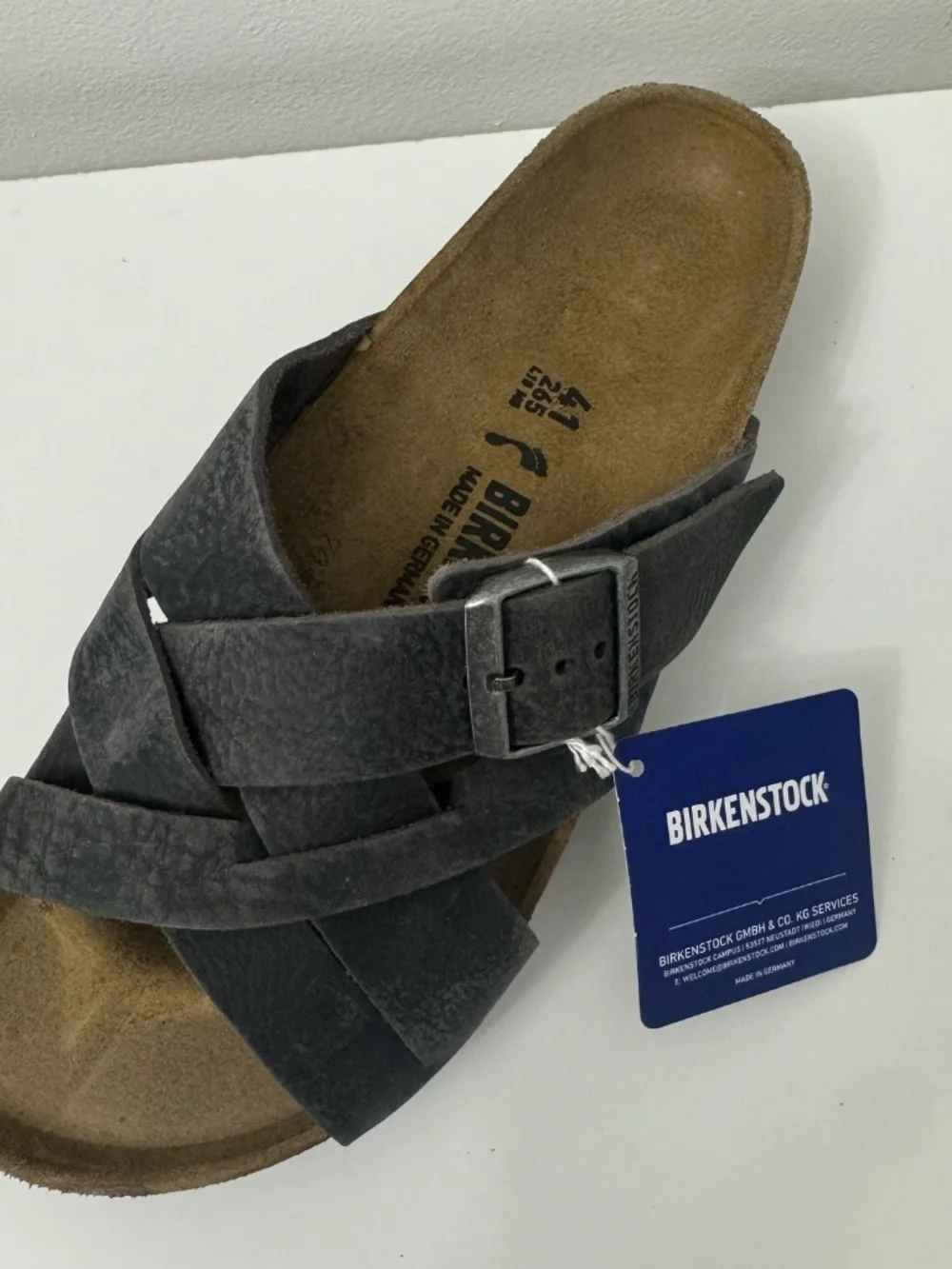 NEW Birkenstock Lugano Camberra Iron Leather Sandals EU 41 Narrow Unisex